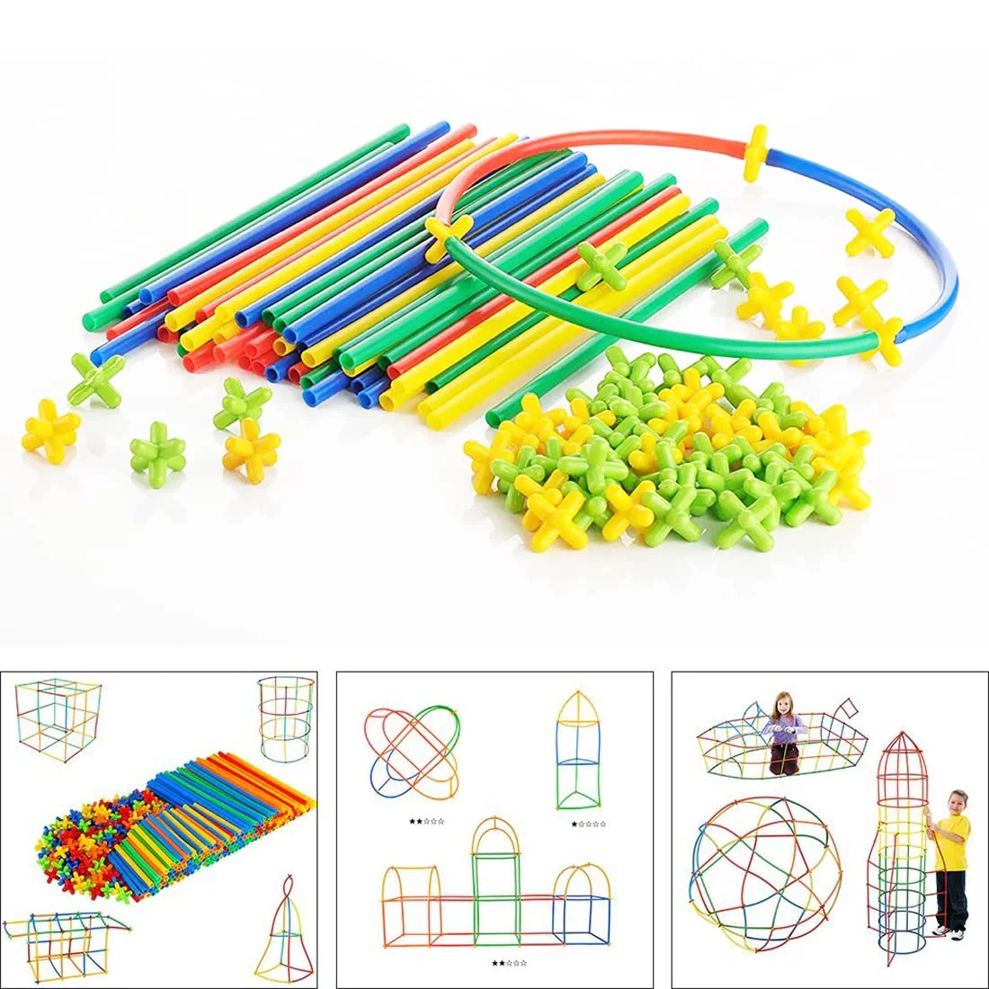48 Pieces Straw Building Blocks - Image 8