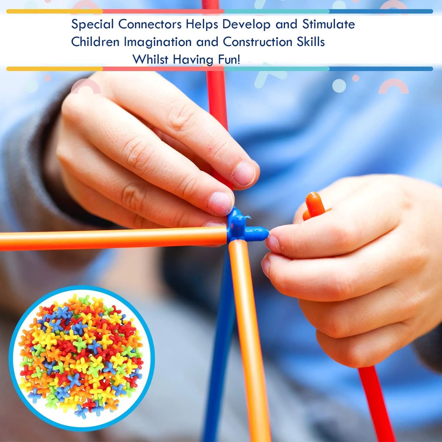 48 Pieces Straw Building Blocks - Image 7