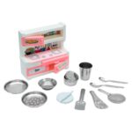 Explore imaginative play with the Nano Foodie Kitchenware Set. Designed for kids aged 3 and above, this child-safe, non-toxic kitchen set includes 13 pieces for cooking, shopping, and creative fun. Foster culinary skills with vibrant, high-quality plastic utensils. Order now and let your child embark on a world of culinary adventures!