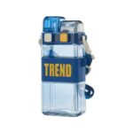 Shopbefikar Kids Dual Straw Water Bottle with Strap - 550ml blue colour