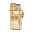 Shopbefikar Kids Dual Straw Water Bottle with Strap - 550ml yellow colour