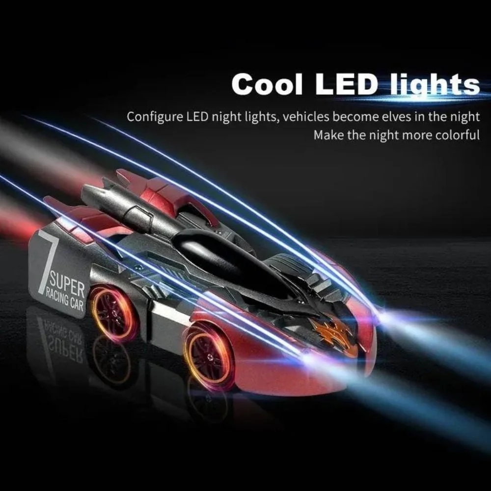 Wall Climbing RC Car: Defy Gravity, 360° Stunts, LED Lights (Age 4+) - Image 2