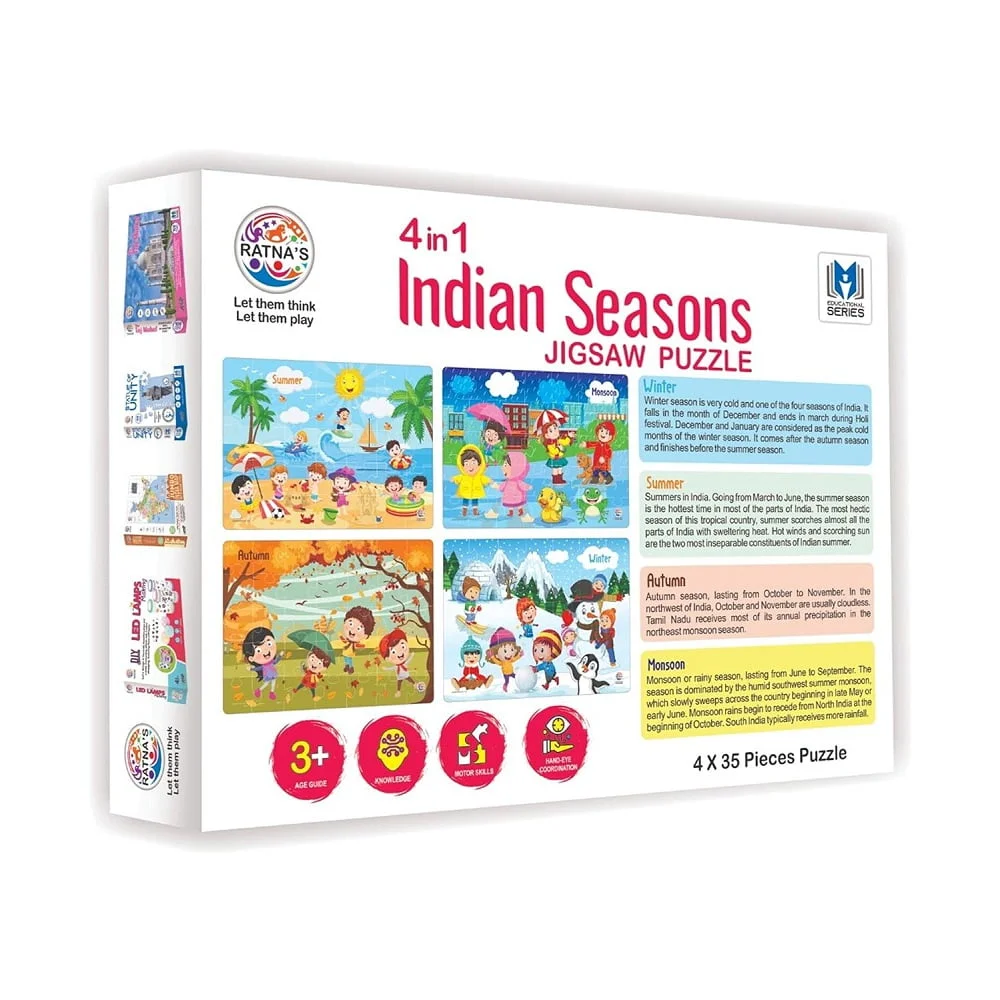 4 in 1 indian season jigsaw puzzle3 4-in-1 Indian Seasons Puzzle Set - Image 5