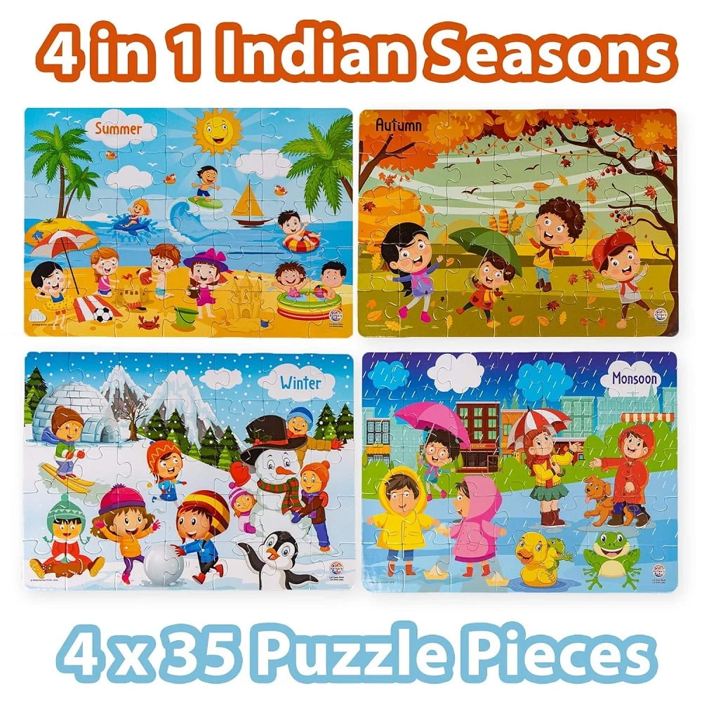 4 in 1 indian season jigsaw puzzle5 4-in-1 Indian Seasons Puzzle Set - Image 3