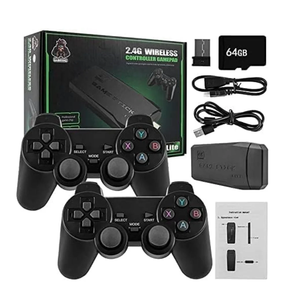 4k gaimng console 20,000 Retro Games! Wireless Console Game Stick w/ 64GB Memory (Shopbefikar)