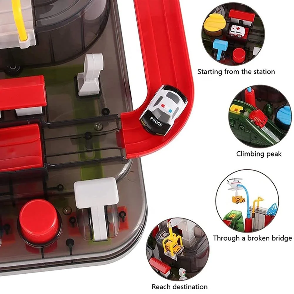 big size car adventure track 3 Giant Transparent Car Adventure Track Toy with Light & Music (Age 3+) - Image 4