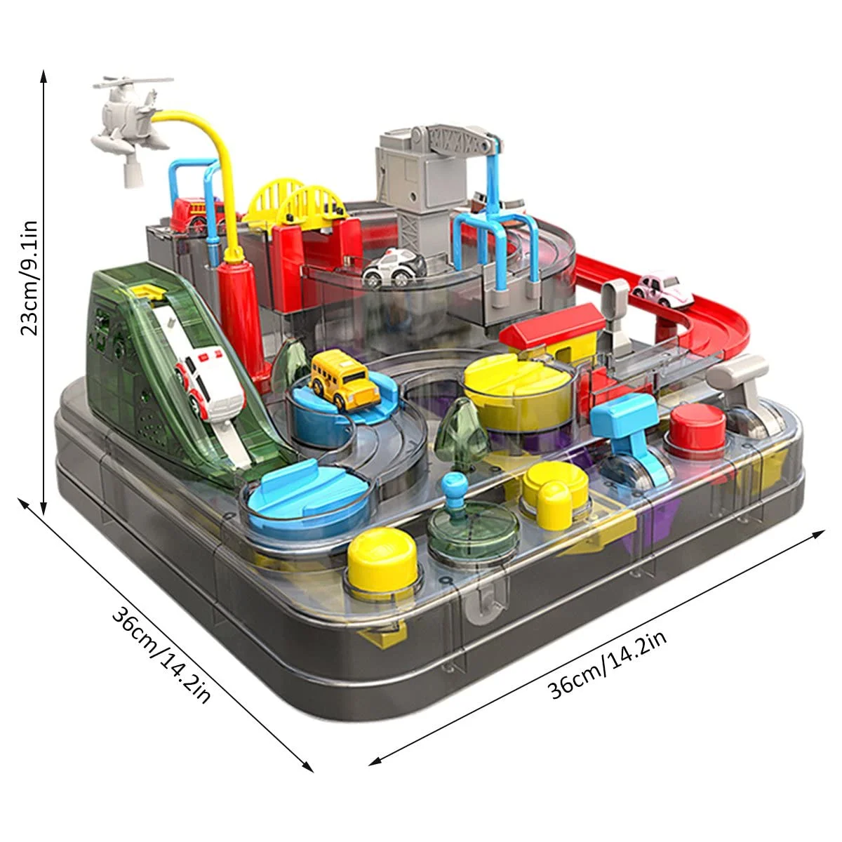 big size car adventure track 6 Giant Transparent Car Adventure Track Toy with Light & Music (Age 3+) - Image 7