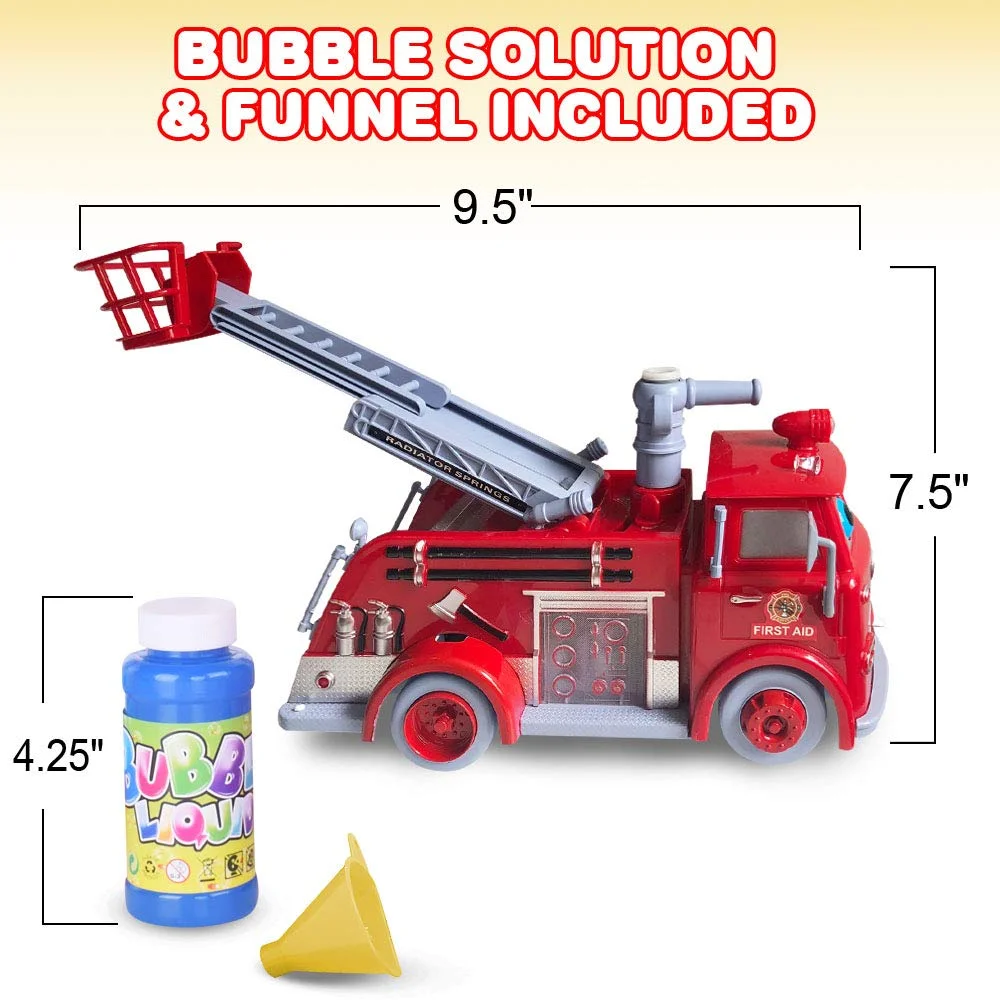 Bubble Blowing Fire Engine Toy Truck - Image 3