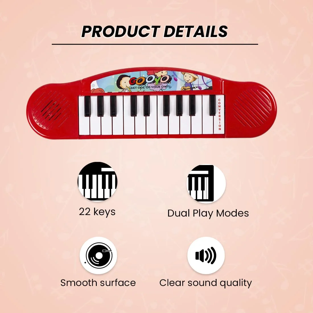 Mini Portable Piano Keyboard Musical Toy - Image 3