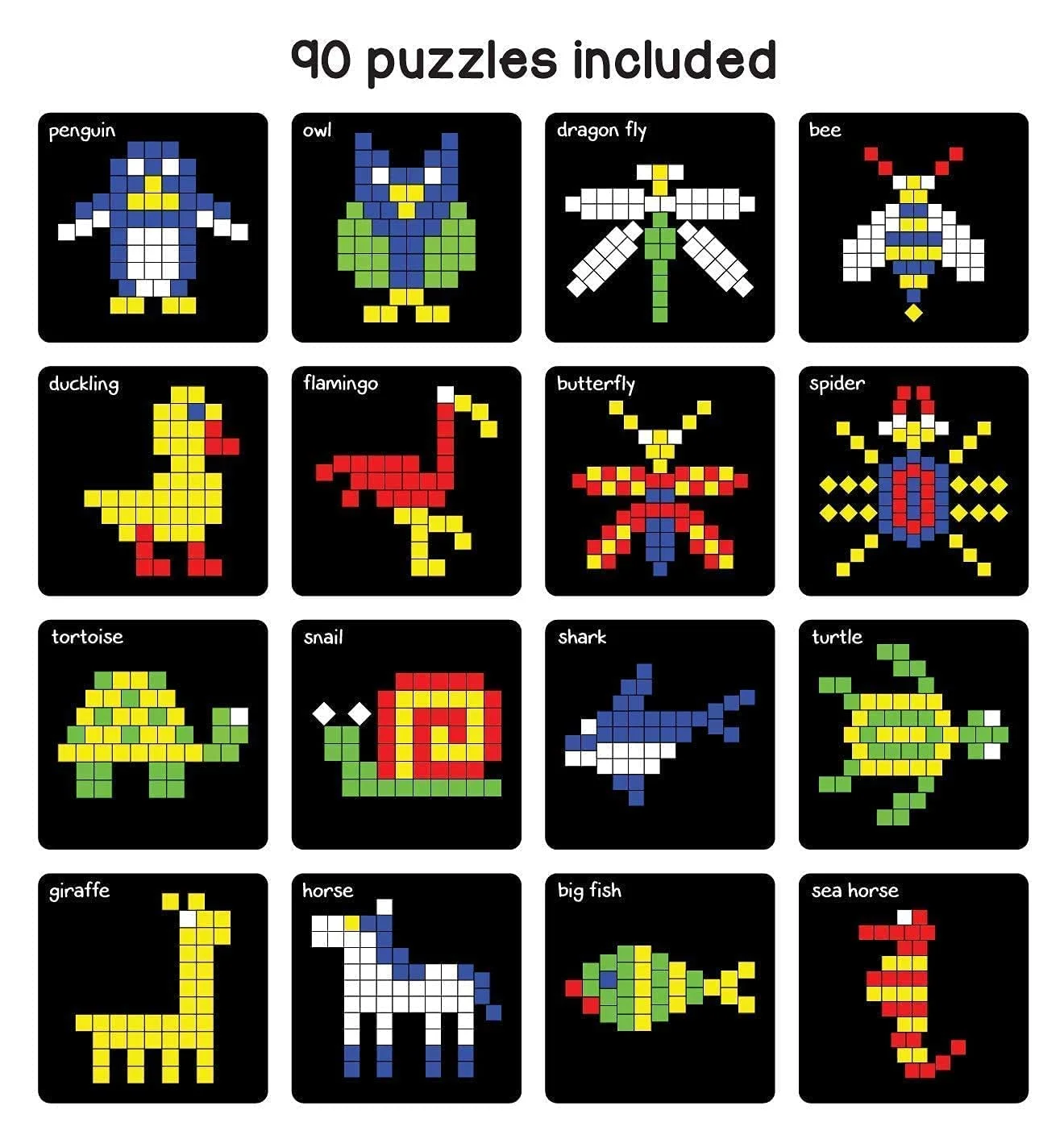 Magnetic Puzzles Squares with 250 Colorful Magnets - Image 5