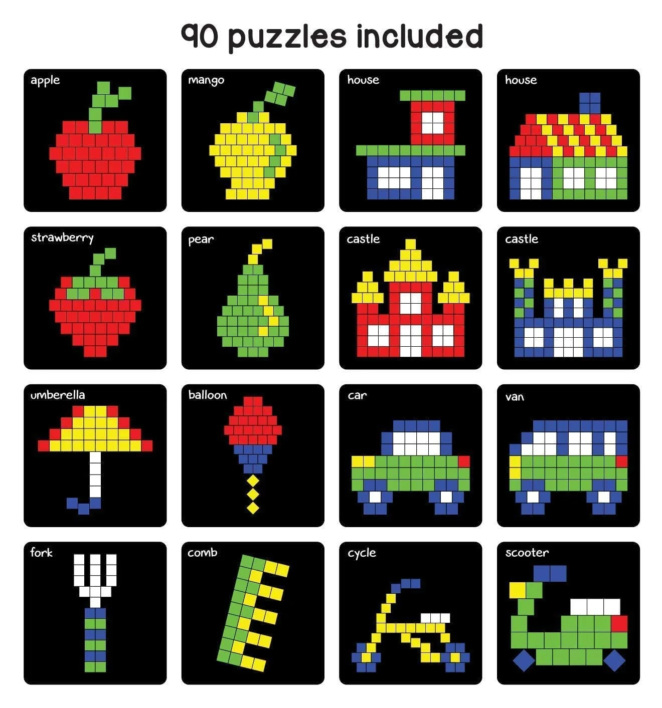 Magnetic Puzzles Squares with 250 Colorful Magnets - Image 6