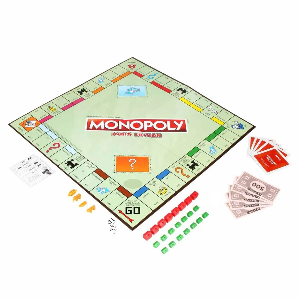 Monopoly India Edition Board Game | Classic Property Trading Fun | 2–6 Players | Ages 8+ | 32x32 cm Board - Image 3