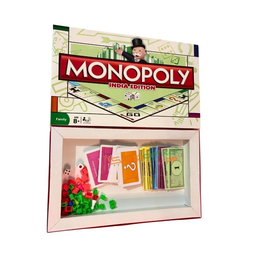 Monopoly India Edition Board Game | Classic Property Trading Fun | 2–6 Players | Ages 8+ | 32x32 cm Board - Image 5