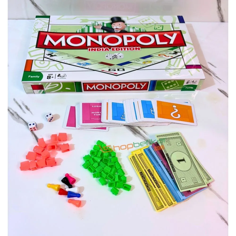 Monopoly India Edition Board Game | Classic Property Trading Fun | 2–6 Players | Ages 8+ | 32x32 cm Board - Image 4