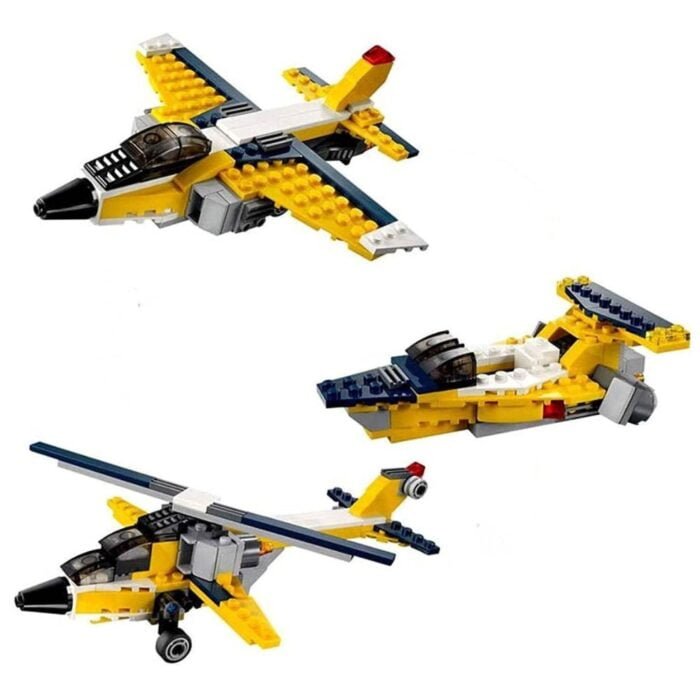 3in1 Aeroplane Helicopter Building Blocks