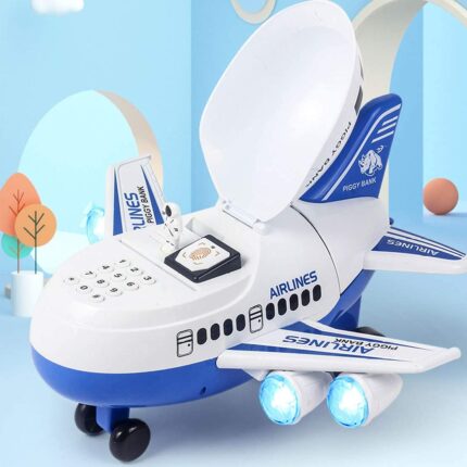airplane model electric piggy bank for kids with face detection