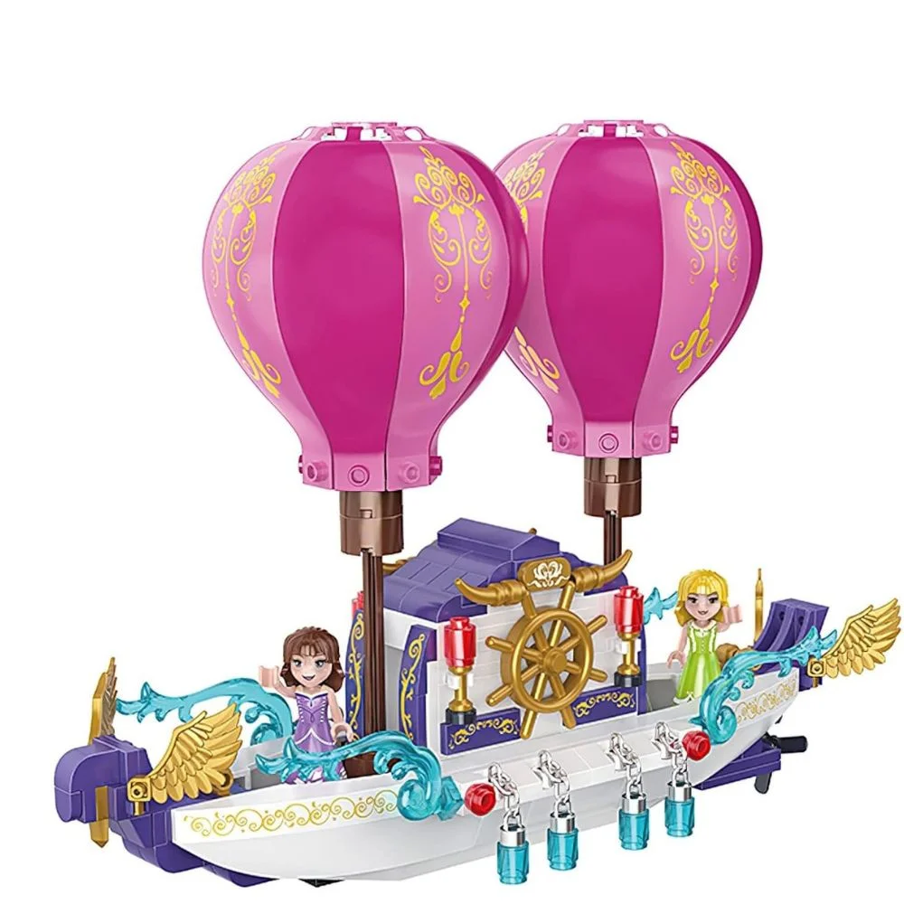 COGO Rapunzel Magic Cruise Ship Building Set 358 Pieces | Princess Boat Block Toy for Girls