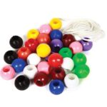 counting beads with rope for fine motor skills
