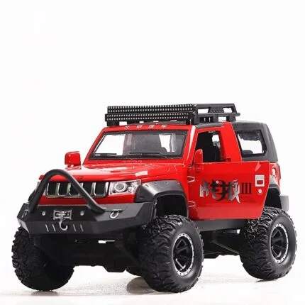 1:32 Diecast WAREWOLF Jeep - Alloy Metal Pull Back Car with Sound and Light