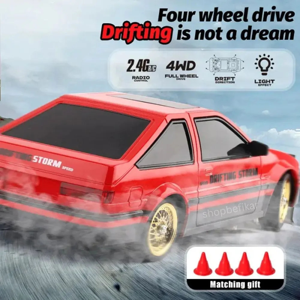 1:16 Scale Drift RC Car | High-Speed 4WD Racing Car | AE-86 & E30 Style Models | LED Lights - Image 5