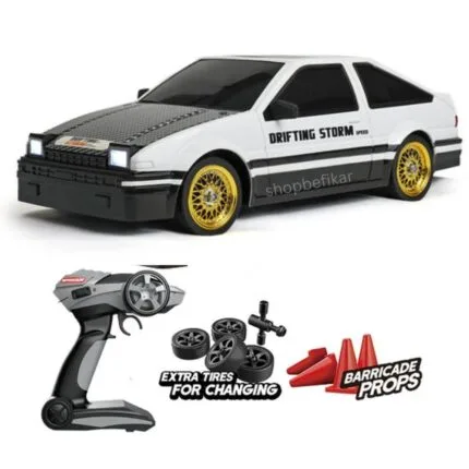 1:16 Scale RC Drift Car: 4WD, LED Lights, 30KM/H Toyota true no