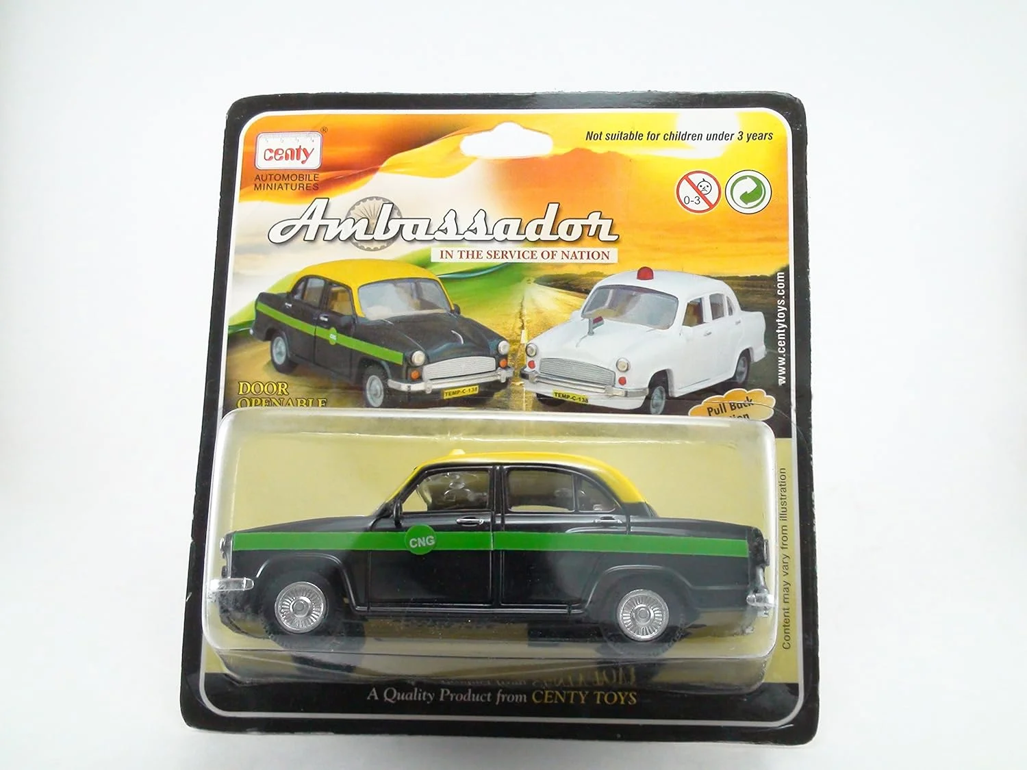 Indian Taxi Ambassador Model Car Toy - Image 4