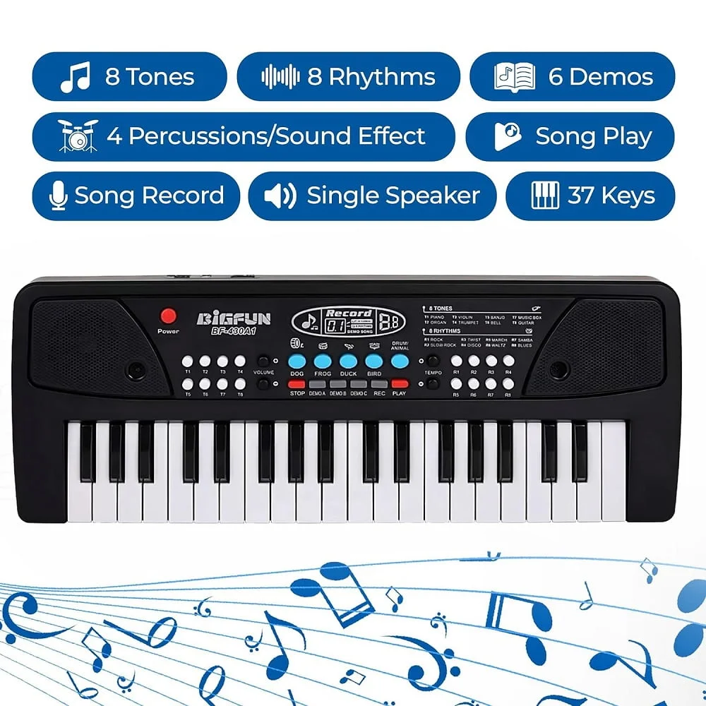 37 Keys Electric Piano Keyboard Musical Toy - Image 3