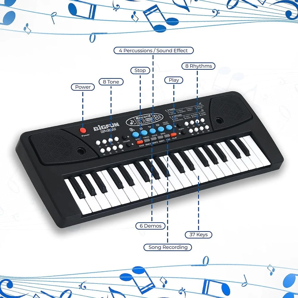 37 Keys Electric Piano Keyboard Musical Toy - Image 5