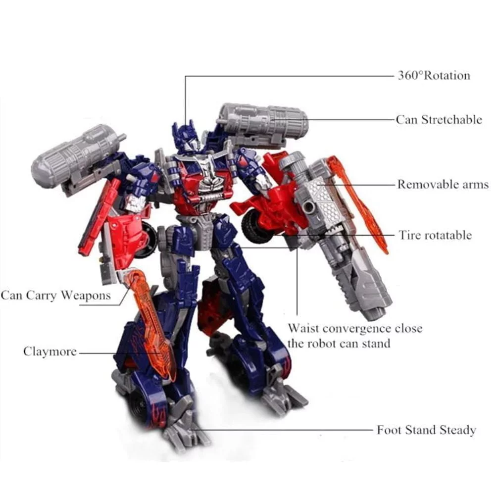 Transforming Optimus Prime | 2-in-1 Robot to Truck Action Figure - Image 4
