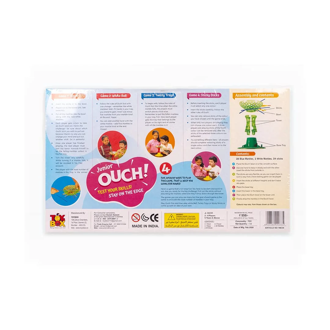 Toysbox Ouch Game (Junior) - Exciting Marble and Stick Skill Game - Image 5