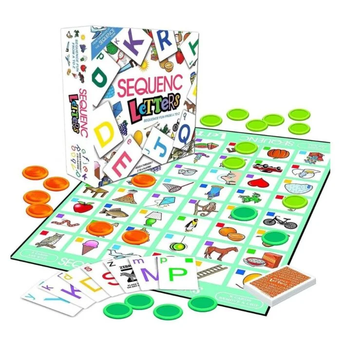 letter sequence board game for kids