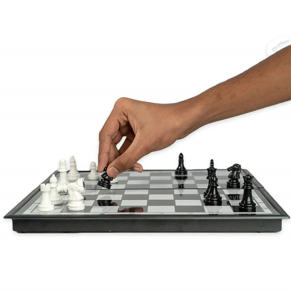Black & White Foldable Magnetic Chess - Image 5
