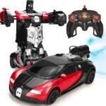 2 in 1 Remote Control Transformer Car for Kids With Smoke Effect