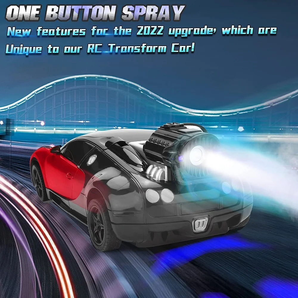 2 in 1 Remote Control Transformer Car for Kids With Smoke Effect - Image 2