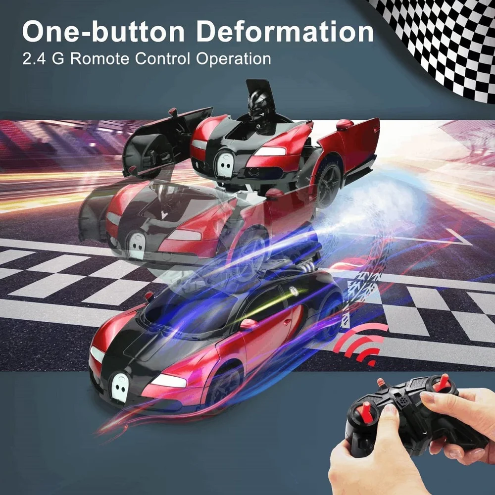 2 in 1 Remote Control Transformer Car for Kids With Smoke Effect - Image 4
