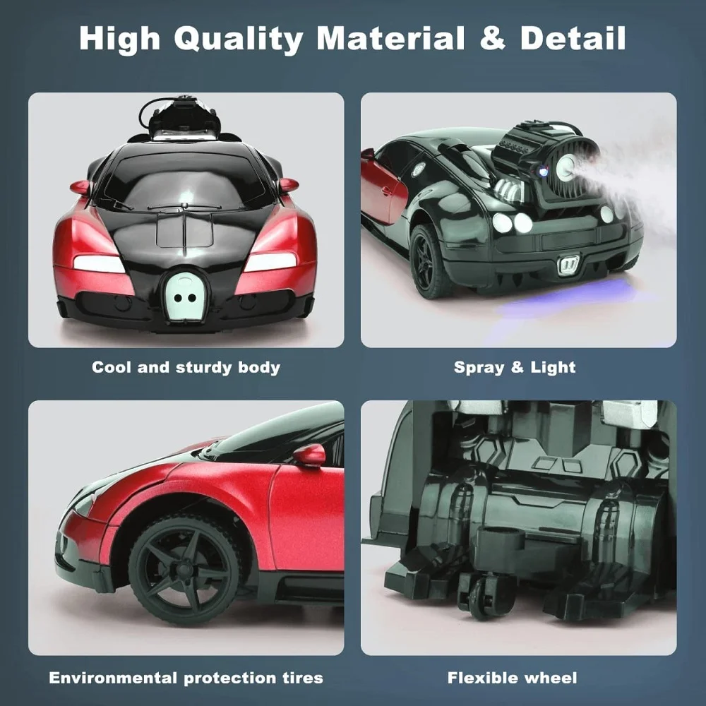 2 in 1 Remote Control Transformer Car for Kids With Smoke Effect - Image 7