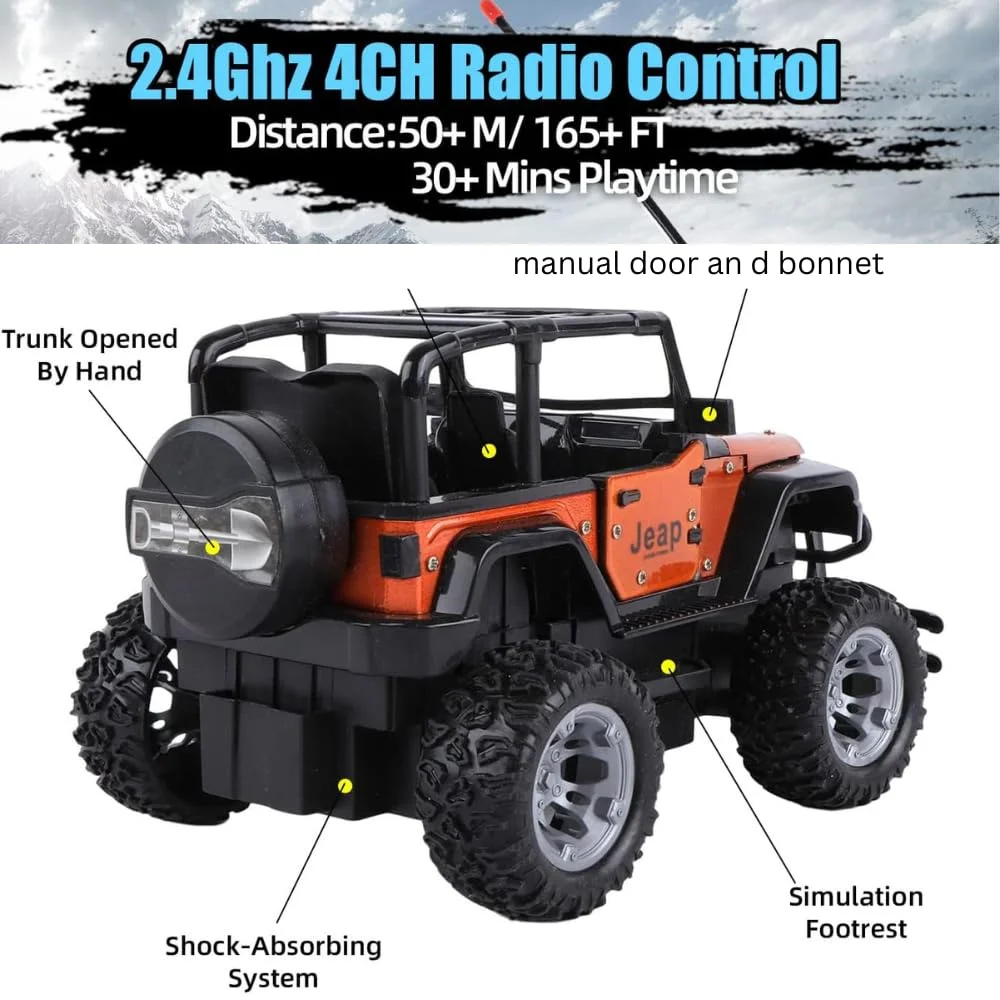 Rechargeable Remote Control Mini Thar jeep for Boys - Image 4