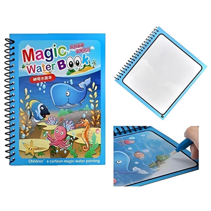 Magic Water Quick Dry Book Water Coloring Book Doodle with Magic Pen Painting Board for Children Education Drawing Pad Magic Water Book Reusable Drawing Book
