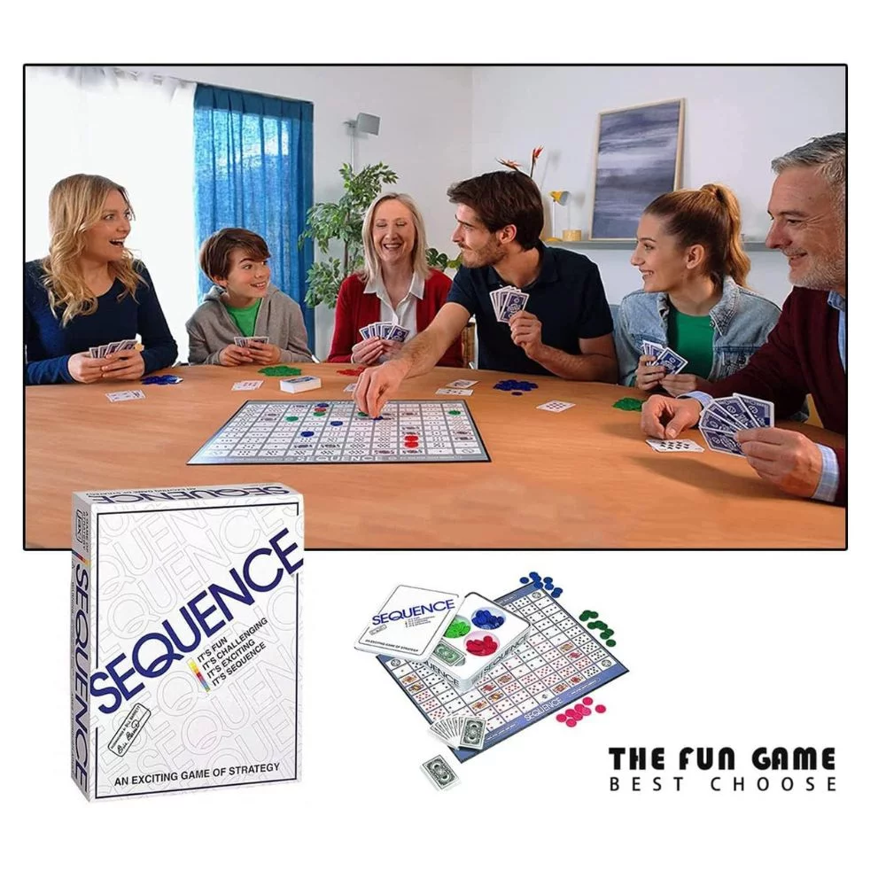 Sequence Board Game – Foldable Family Strategy Game for 2-12 Players - Image 6