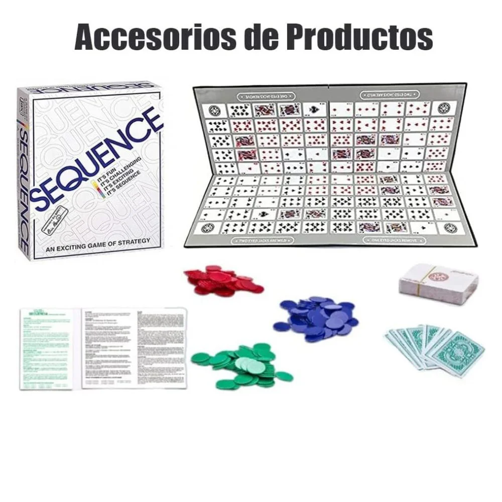 Sequence Board Game – Foldable Family Strategy Game for 2-12 Players - Image 4