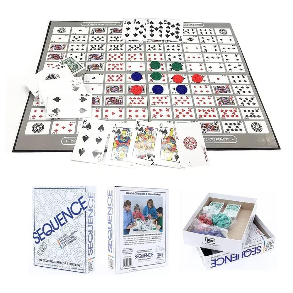 Sequence Board Game – Foldable Family Strategy Game for 2-12 Players - Image 5
