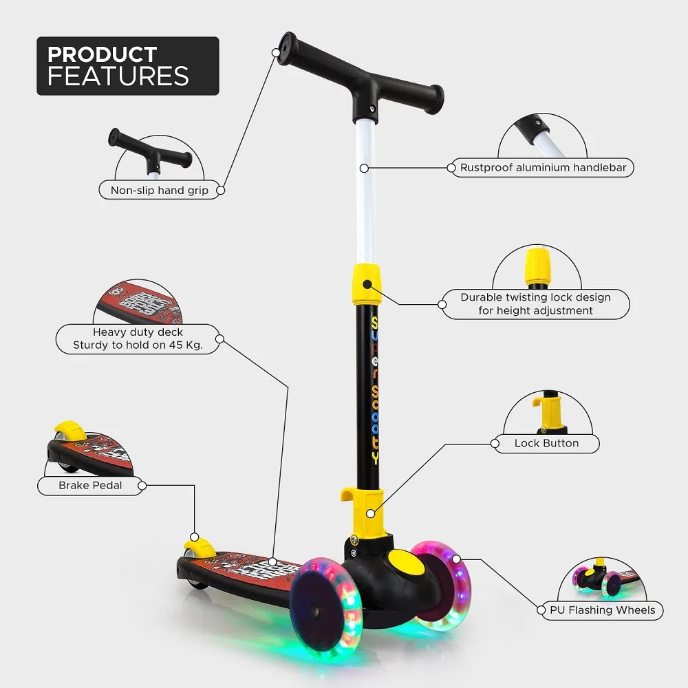 Smart Kick Scooter With Led Lights Wheels - Image 2