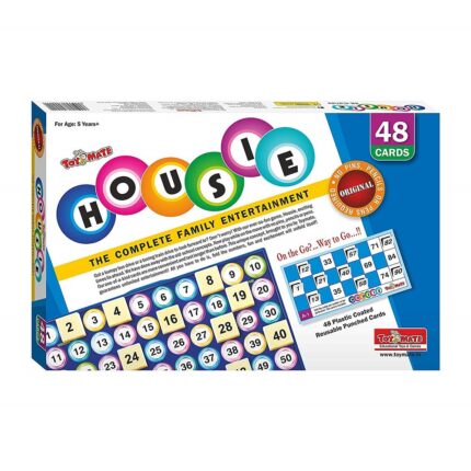 Toymate Housie Board Game - 48 Reusable Folding Cards for Family Fun