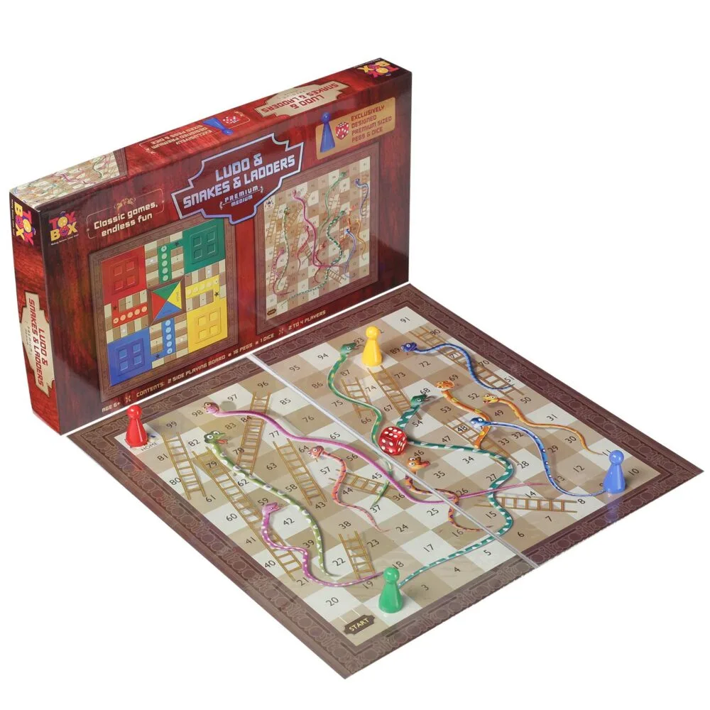 Ludo & Snakes & Ladders | Board Game | 2-Sided - Image 2