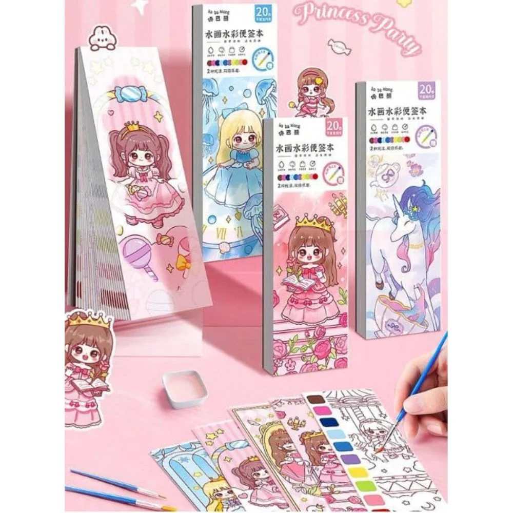Princess Theme 2 in 1 Magic Water color Drawing Book - Image 3