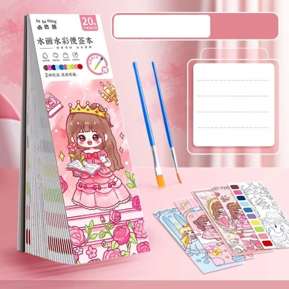 Princess Theme 2 in 1 Magic Water color Drawing Book - Image 2
