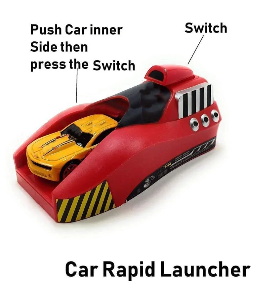 Rapid Launcher Play Set Toy with 7 Die Cast Metal Car - Image 8