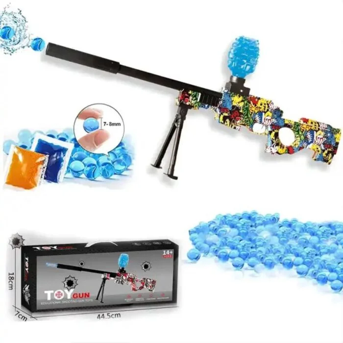 Embark on an exhilarating outdoor adventure with our Electric Gel Water Ball Blaster Toy! This high-powered blaster guarantees a thrilling shooting time, delivering fast-paced play with its powerful capabilities. Key Features: 5000 Gel Ball Beads Included: Get ready for extended play sessions as the set comes complete with 5000 eco-friendly gel ball beads. Eco-Friendly Bullets: Prioritizing sustainability, our gel ball beads are eco-friendly, ensuring a safe and green shooting experience for kids. Outdoor Adventure: Active Playtime: Promote physical activity and outdoor adventures, fostering a healthy and active lifestyle. Immersive Outdoor Fun: Immerse children in an imaginative world of outdoor play, enhancing their social and strategic skills during exciting shooting battles. Easy and Safe Operation: The Electric Gel Water Ball Blaster is designed for simple and safe operation, allowing kids to enjoy supervised shooting activities. Eco-Friendly Fun: Biodegradable Gel Balls: The gel balls utilized in the blaster are biodegradable, contributing to a cleaner and greener play environment. Safe and Non-Toxic: Ensure worry-free play with our non-toxic gel ball beads, prioritizing safety during shooting adventures. Order Now: Transform outdoor playtime into an action-packed adventure with our Electric Gel Water Ball Blaster Toy. Order now to provide your child with thrilling, eco-friendly, and safe shooting fun!