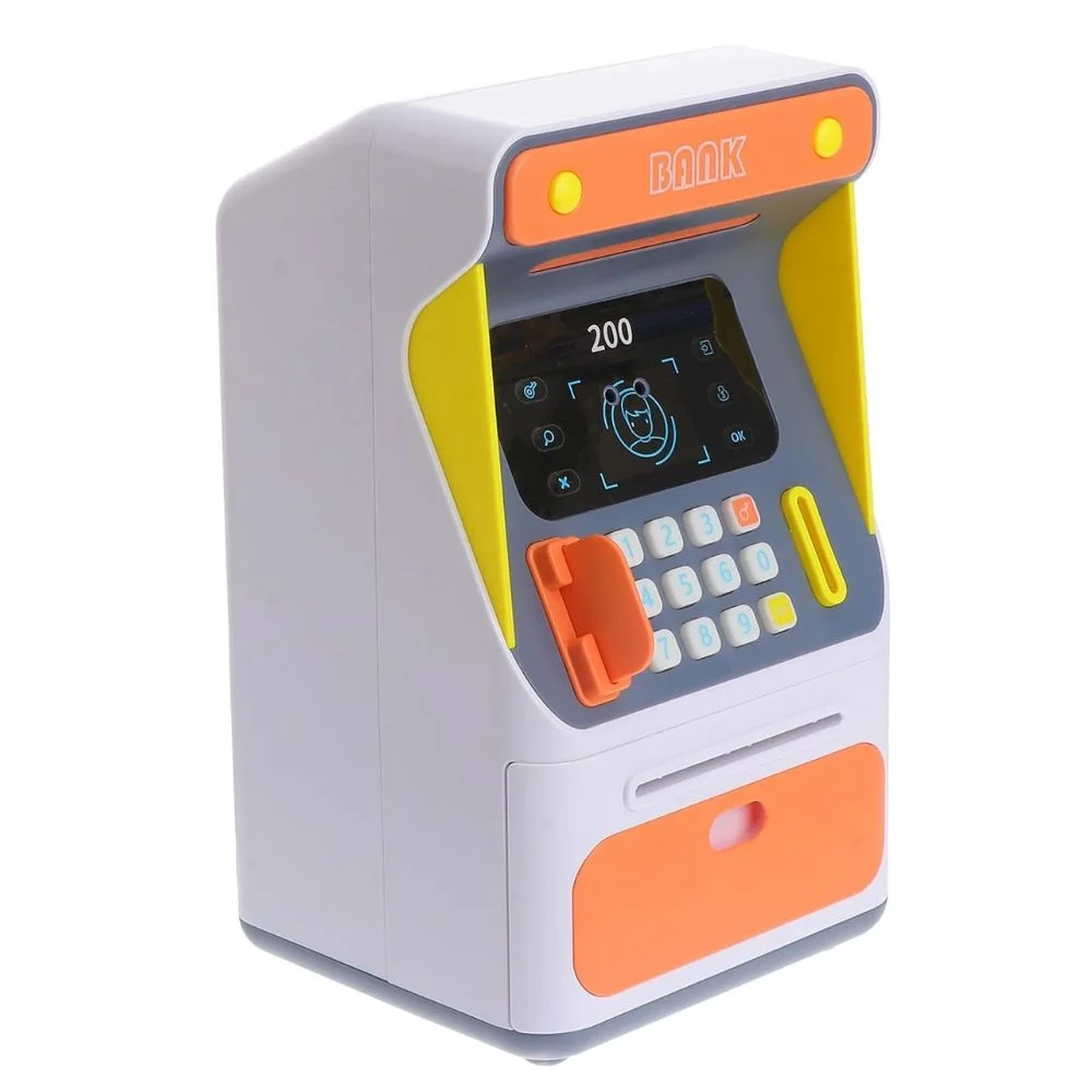 Dinosaur action figure (8) Face Recognition Money Safe Piggy Bank with ATM Card