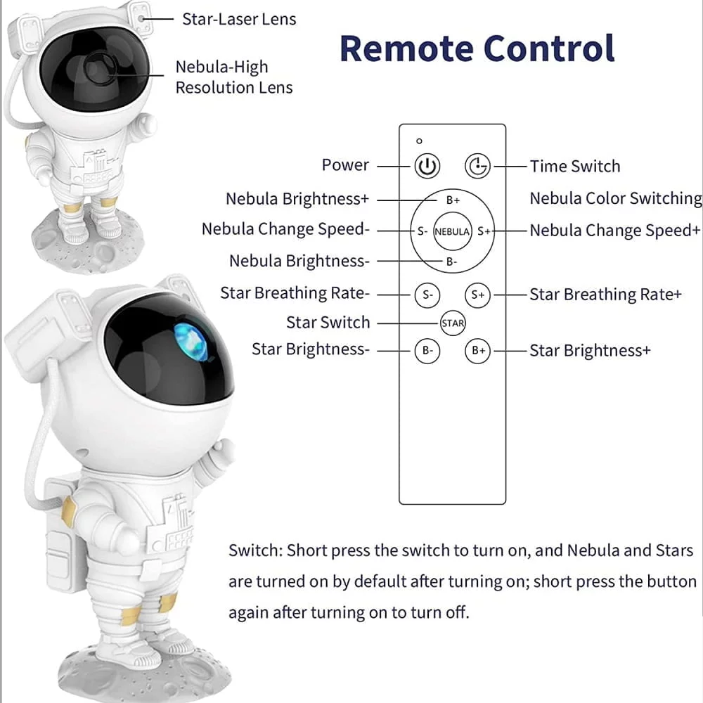 Astronaut Galaxy Light Projector With Remote - Image 5